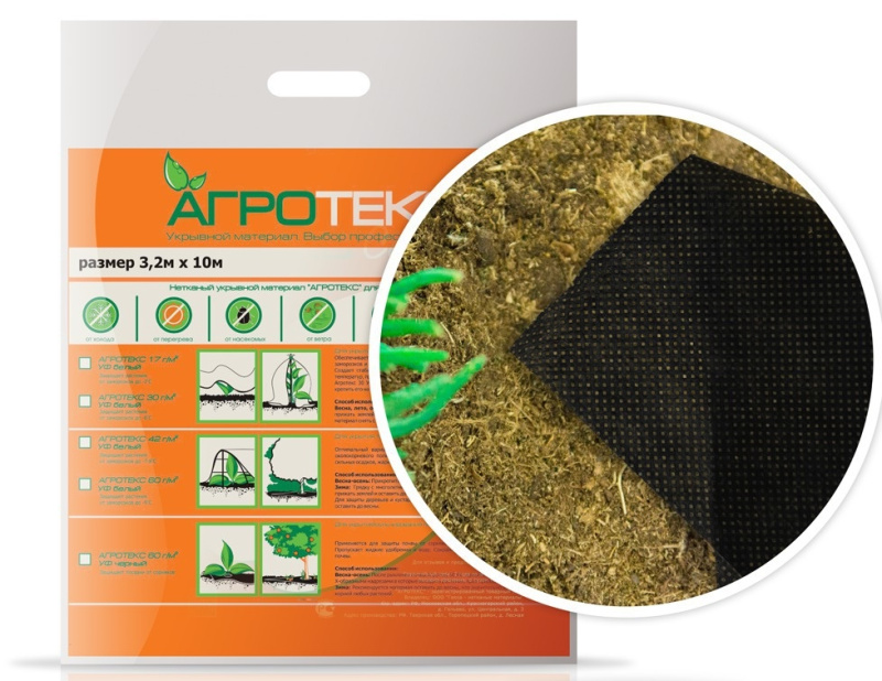 Картинка анонса товара «агротекс мульча 60 (1,6*10 м) черный»
