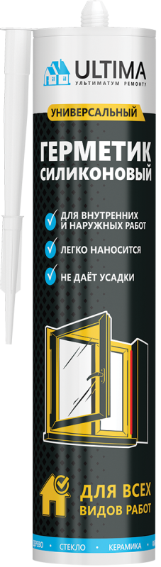 Картинка анонса товара «герметик силикон серый унив ultima u 280 мл (12) 2629»