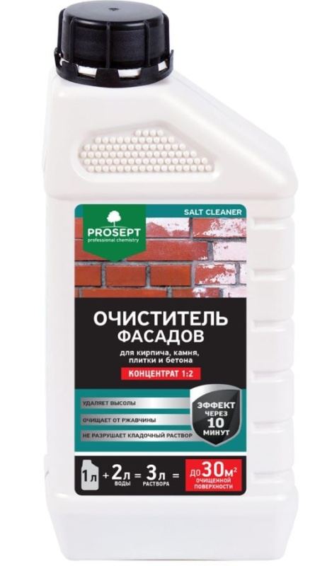 Картинка анонса товара «очиститель фасадов просепт salt cleaner 1л (1:2л)»