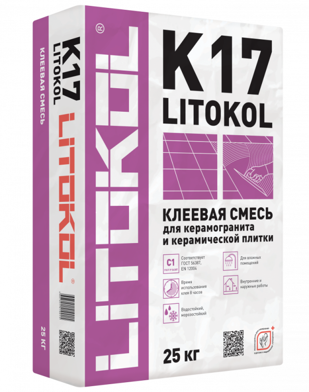 Картинка анонса товара «литокол(litokol) litokol k17-клеевая смесь (25кг)»
