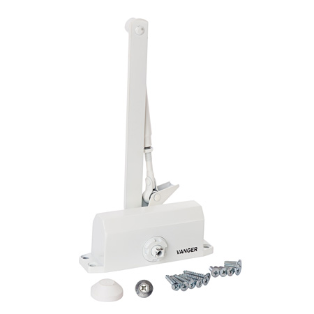 Картинка анонса товара «доводчик дверной vanger (вангер) dc-45-w белый»