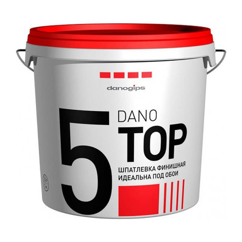 Картинка анонса товара «шпаклевка финишная danogips dano top5 (10л./16.5кг) (48)»