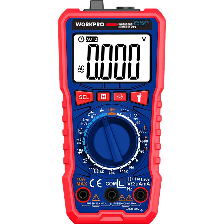 Картинка анонса товара «мультиметр цифровой однострочный workpro wp295005»