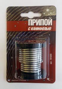 Картинка анонса товара «припой пос-61 катушка 3,0мм 100г с канифолью (блистер) 191020»
