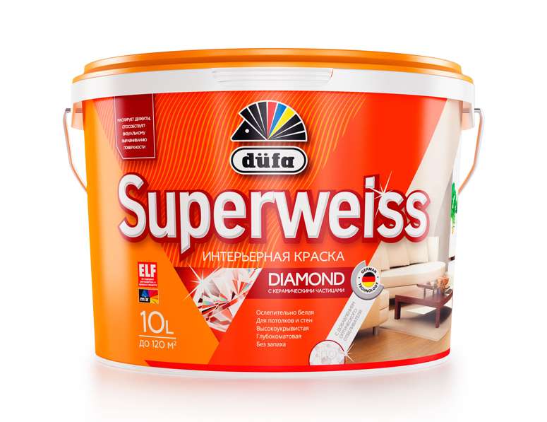 Картинка анонса товара «краска вд dufa (дюфа) superweiss rd4 интерьер 9л»