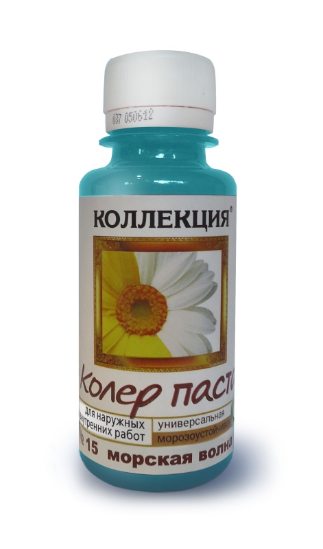 Картинка анонса товара «колер "коллекция" №15 морская волна 0,1 л распродажа»