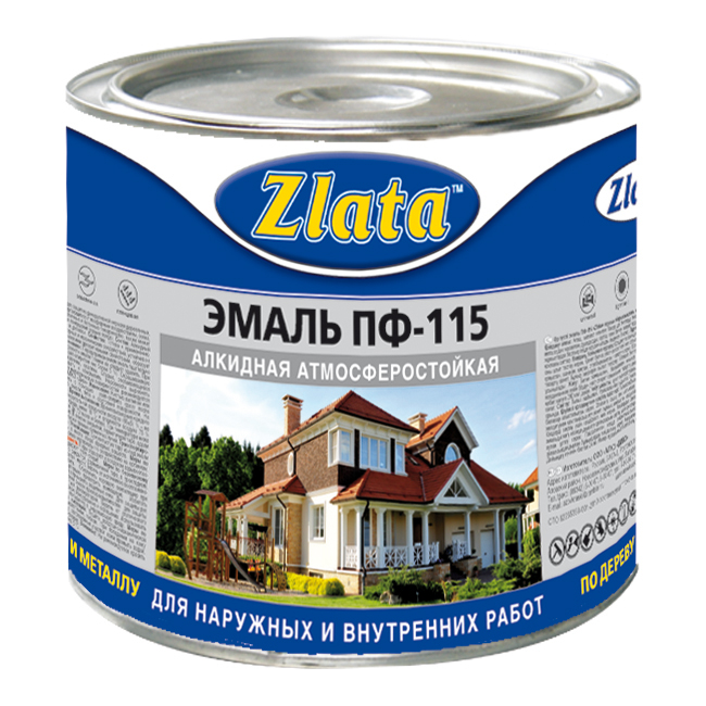 Картинка анонса товара «эмаль пф-115 бирюзовая 2,6кг "zlata" (6) гост»