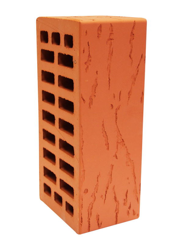 Картинка анонса товара «кирпич керамический лицевой красный "рустик" 1.4нф (250х120х88)м150-175; f75 г.строитель (352шт)»