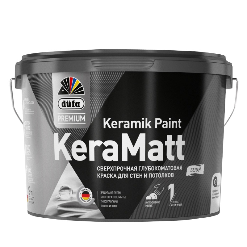 Детальная картинка товара «краска вд dufa (дюфа) premium keramatt база 1, 9л» Детальная картинка товара «краска вд dufa (дюфа) premium keramatt база 1, 9л»