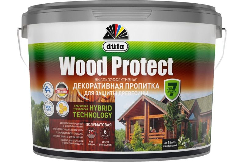 Картинка анонса товара «пропитка по дереву dufa (дюфа) wood protect палисандр 9л»