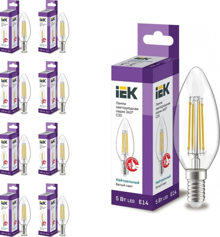 Детальная картинка товара «лампа иэк led свеча с35 7w e14 4000к филаментная» Детальная картинка товара «лампа иэк led свеча с35 7w e14 4000к филаментная»