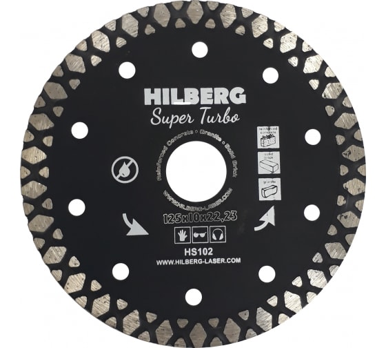 Детальная картинка товара «диск алмазный 230*22.23*10 hilberg super turbo(армирован бетон, кирпич, гранит) hs106» Детальная картинка товара «диск алмазный 230*22.23*10 hilberg super turbo(армирован бетон, кирпич, гранит) hs106»