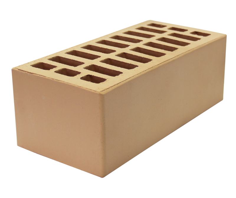 Картинка анонса товара «кирпич лицевой "солома" с фаской (250х120х88)м150; f50 г.строитель (352шт)»