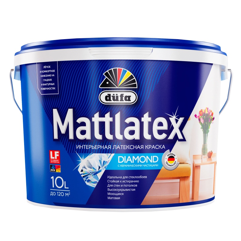 Детальная картинка товара «краска вд dufa (дюфа) mattlatex интерьер 9 л» Детальная картинка товара «краска вд dufa (дюфа) mattlatex интерьер 9 л»