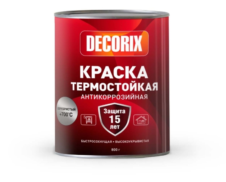 Детальная картинка товара «краска термостойкая +700°с decorix,банка 0,8 кг.,серебристый » Детальная картинка товара «краска термостойкая +700°с decorix,банка 0,8 кг.,серебристый »