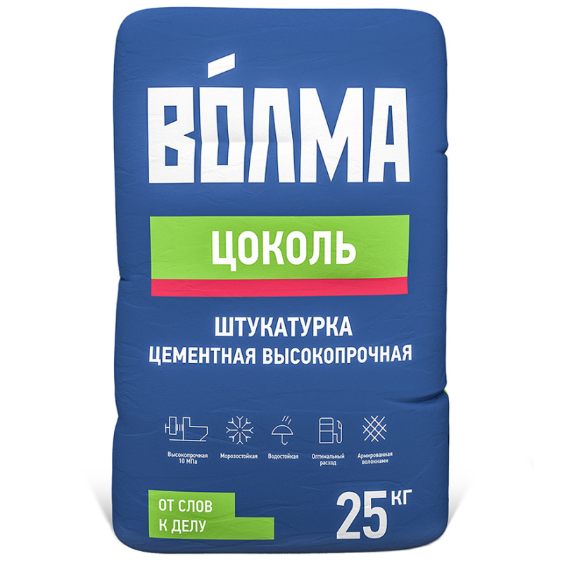 Картинка анонса товара «волма - цоколь (25 кг.) штукатурная цементная смесь(48)»