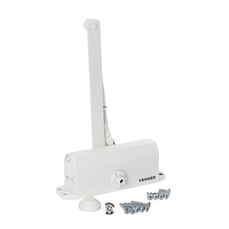 Картинка анонса товара «доводчик дверной vanger (вангер) dc-65-w белый»